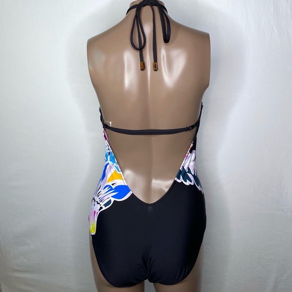 Trina Turk Seychelles Floral Keyhole Swimsuit - Picture 2 of 2